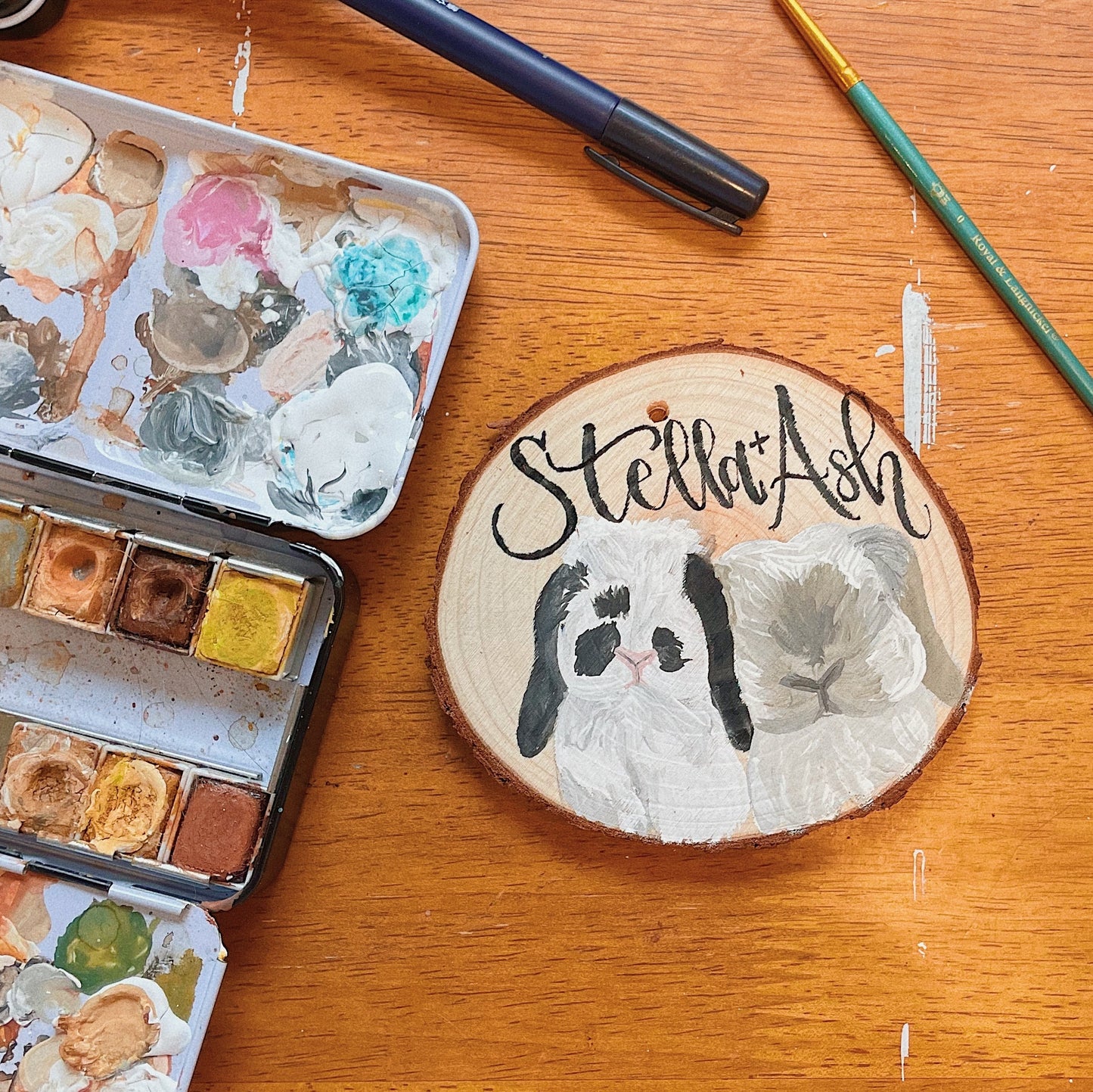 Watercolor Pet Portrait Ornament